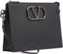 Valentino Garavani Clutch met logoplakkaat Zwart - Thumbnail 4