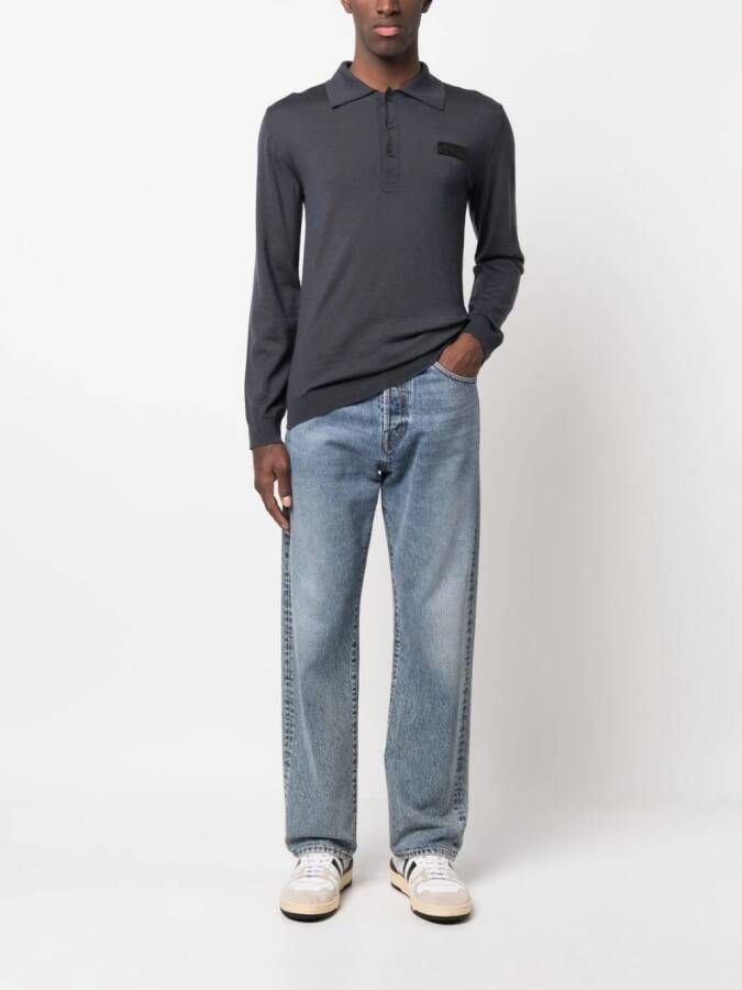 Valentino Garavani Wollen poloshirt Grijs