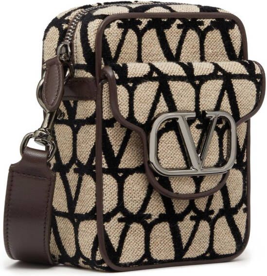 Valentino Garavani Messengertas met logoplakkaat Beige