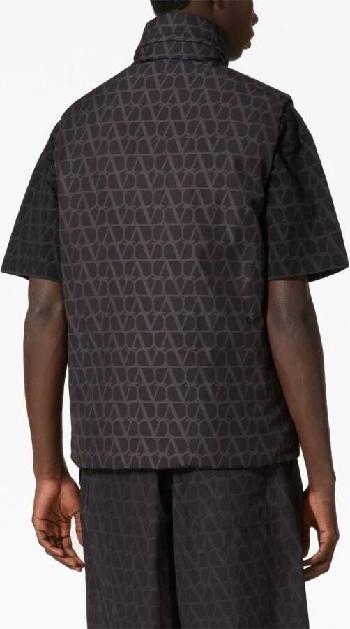 Valentino Garavani Toile Iconographe gilet met rits Zwart
