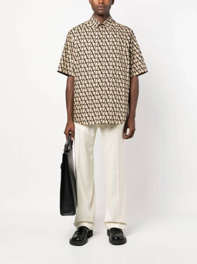 Valentino Garavani Overhemd met monogram Beige