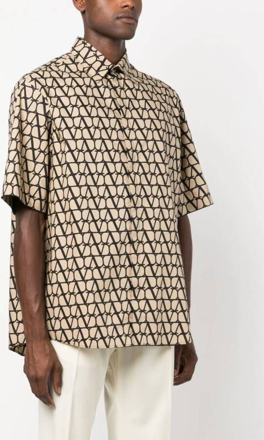 Valentino Garavani Overhemd met monogram Beige