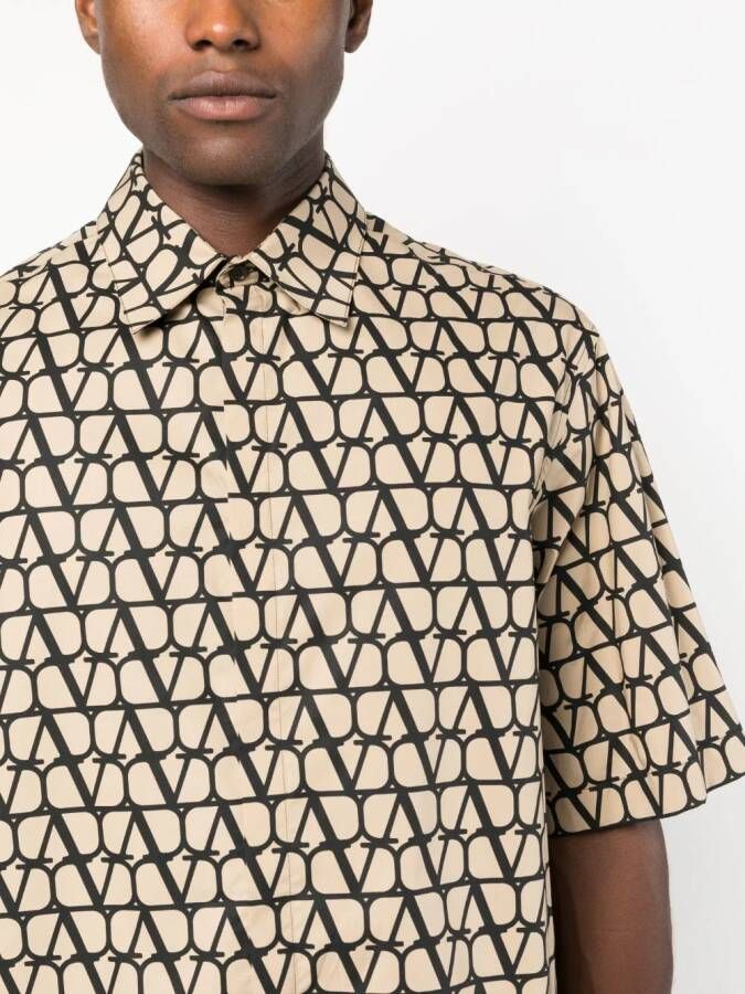 Valentino Garavani Overhemd met monogram Beige
