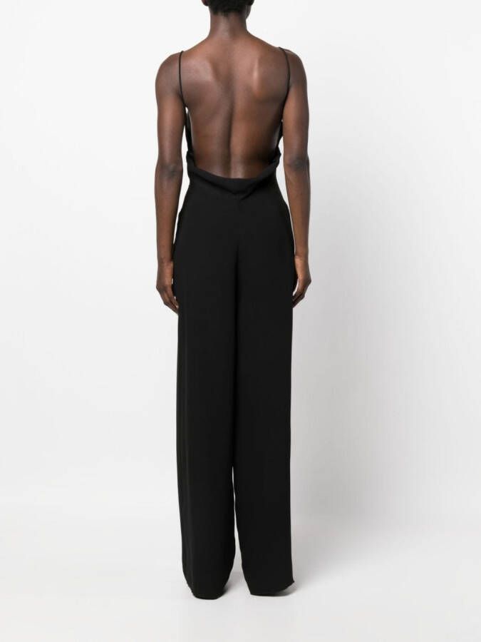 Valentino Garavani Mouwloze jumpsuit Zwart