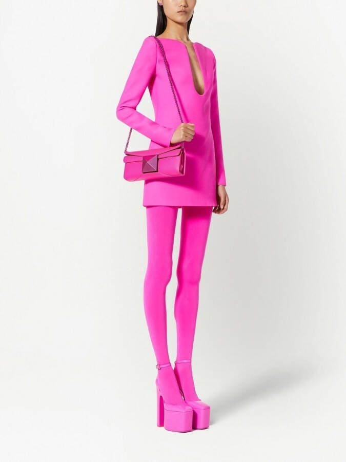 Valentino Garavani One Stud clutch van nappa leer Roze