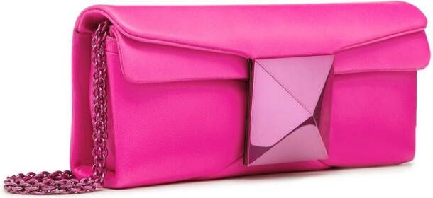 Valentino Garavani One Stud clutch van nappa leer Roze