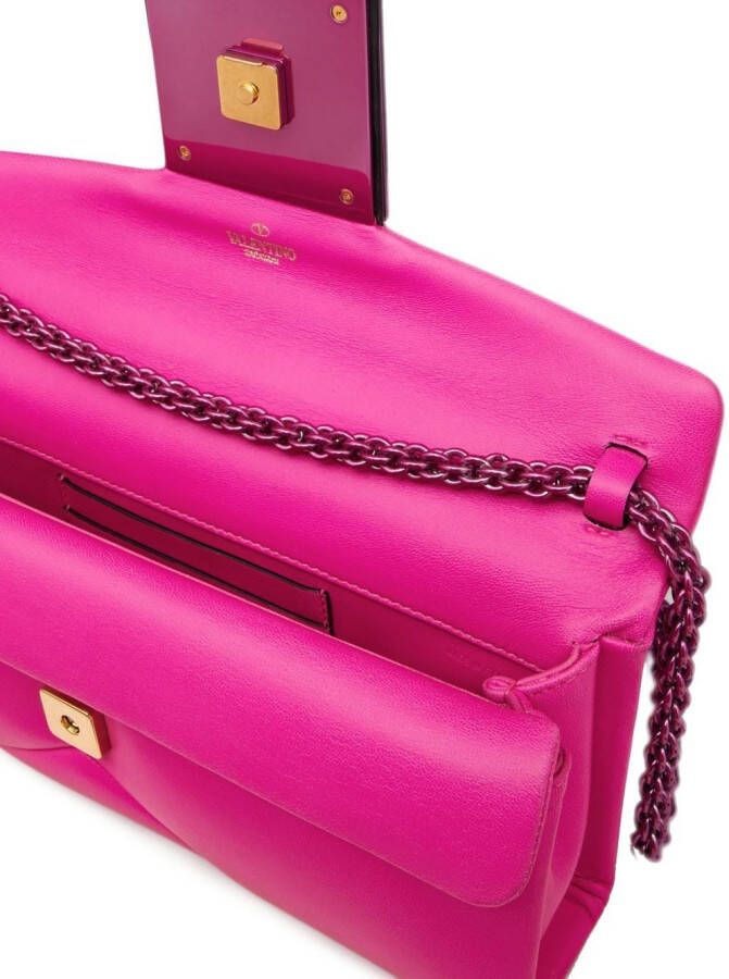 Valentino Garavani One Stud clutch van nappa leer Roze