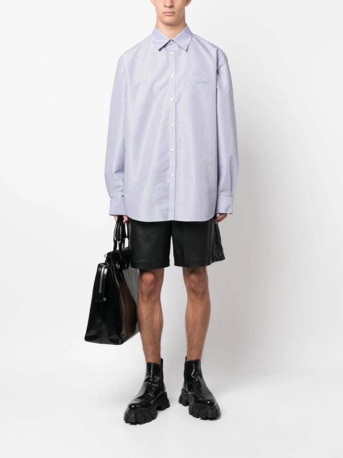 Valentino Garavani Overhemd met geborduurd logo Blauw
