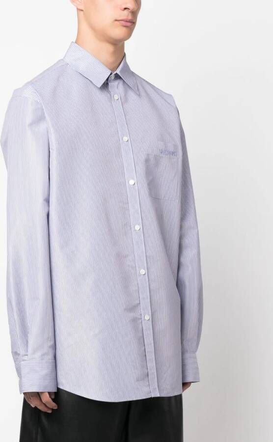 Valentino Garavani Overhemd met geborduurd logo Blauw