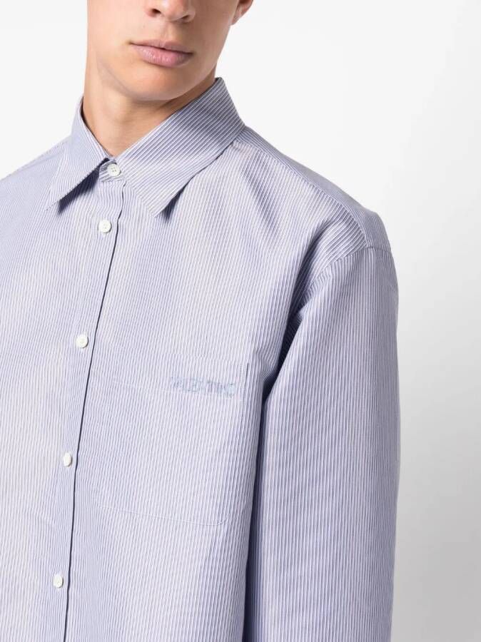 Valentino Garavani Overhemd met geborduurd logo Blauw