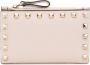 Valentino Garavani Rockstud portemonnee met rits Beige - Thumbnail 1