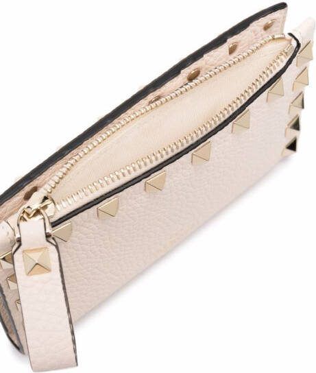 Valentino Garavani Rockstud portemonnee met rits Beige