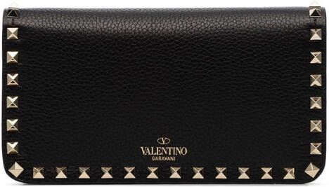 Valentino Garavani Rockstud leren clutch Zwart