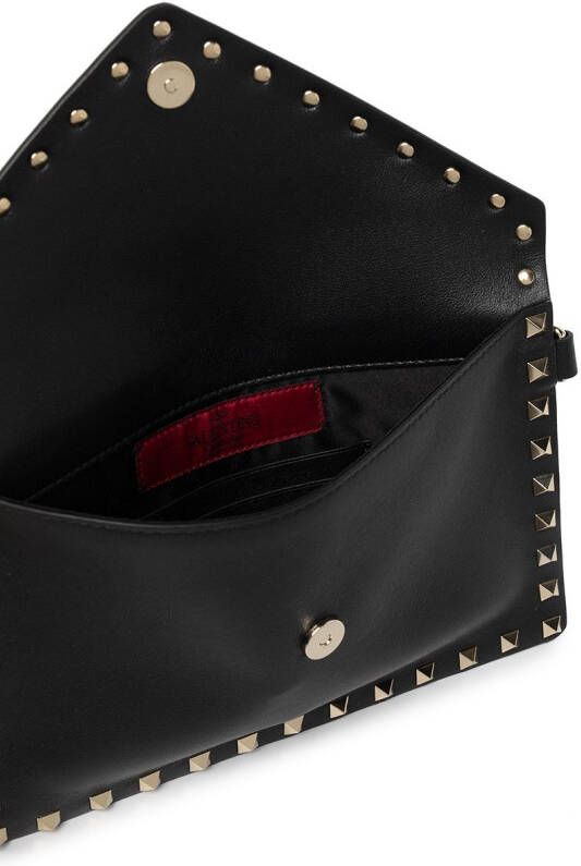 Valentino Garavani Rockstud leren clutch Zwart