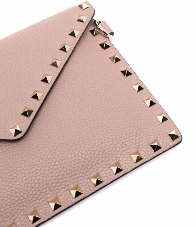 Valentino Garavani Rockstud envelope clutch Beige