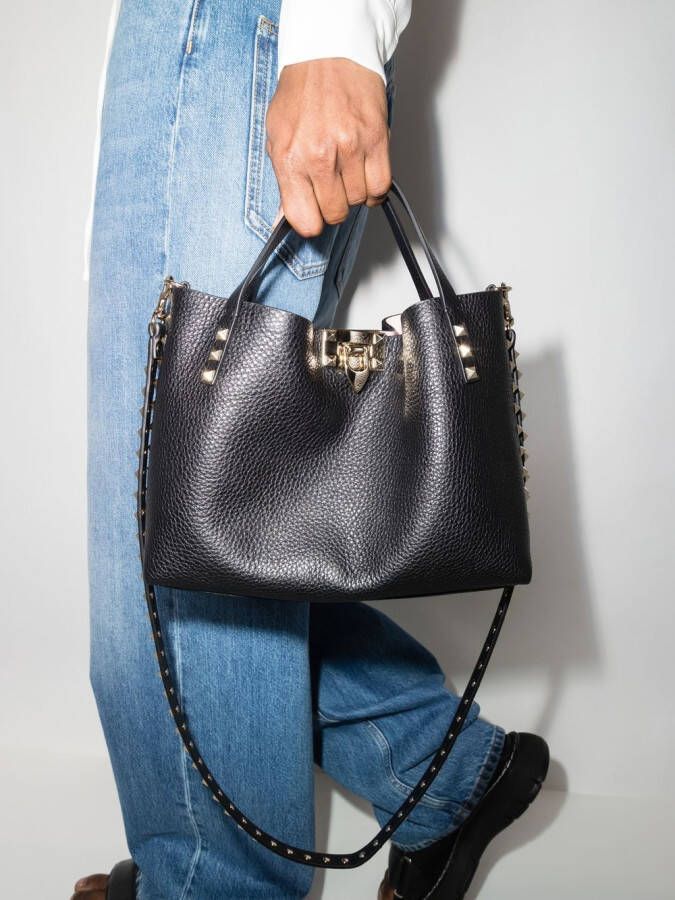 Valentino Garavani Rockstud kleine shopper Zwart