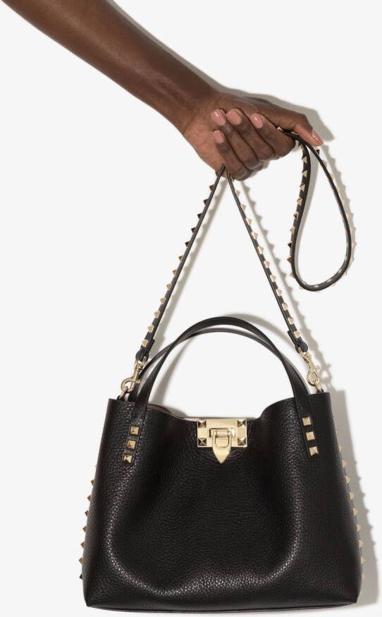 Valentino Garavani Rockstud kleine shopper Zwart