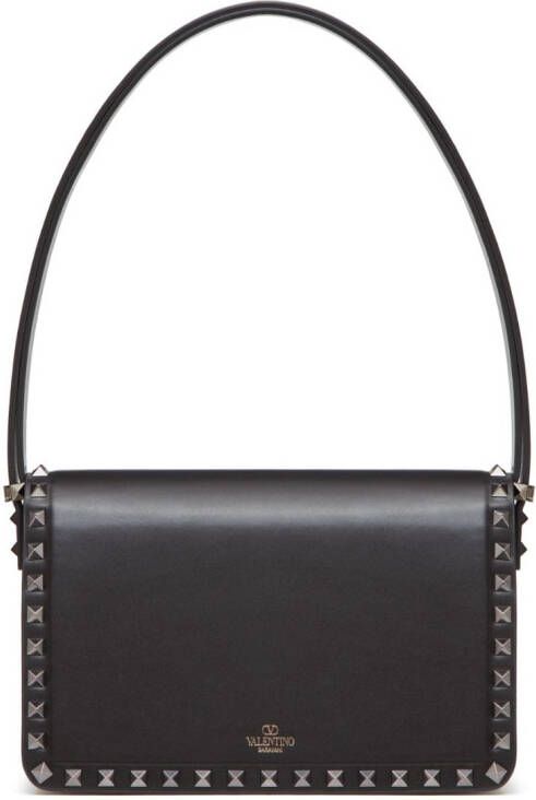 Valentino Garavani Rockstud leren schoudertas Zwart