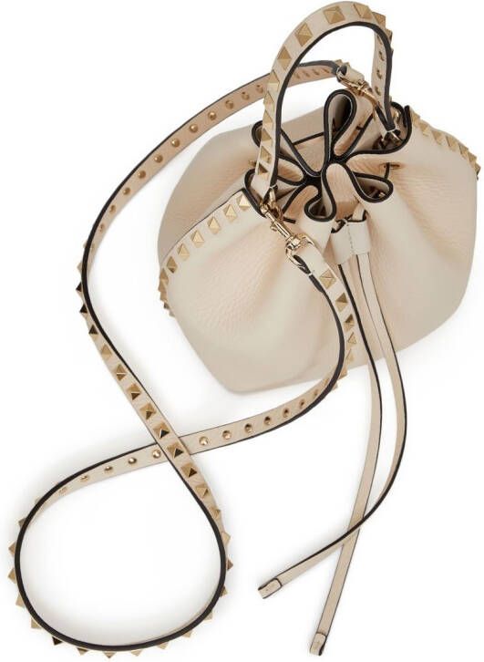 Valentino Garavani Rockstud schoudertas Beige