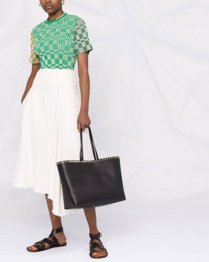 Valentino Garavani Rockstud leren shopper Zwart