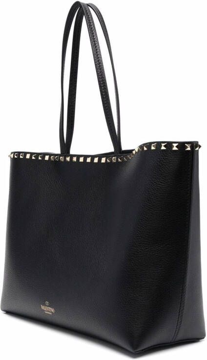 Valentino Garavani Rockstud leren shopper Zwart