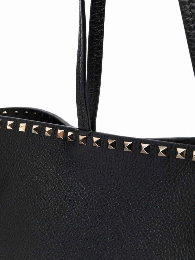 Valentino Garavani Rockstud leren shopper Zwart