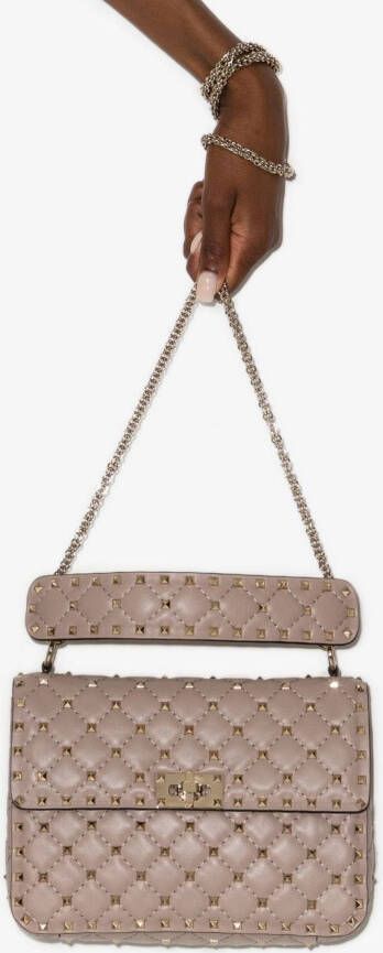 Valentino Garavani Rockstud Spike medium schoudertas Roze