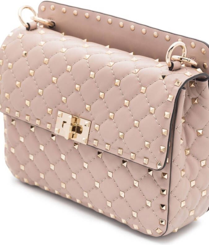 Valentino Garavani Rockstud Spike medium schoudertas Roze