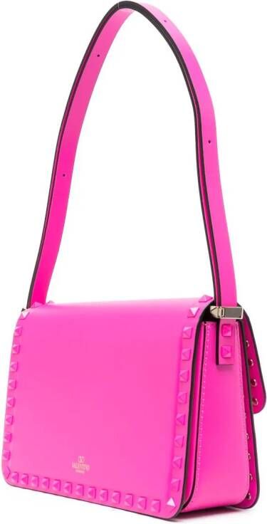 Valentino Garavani Rockstud leren schoudertas Roze