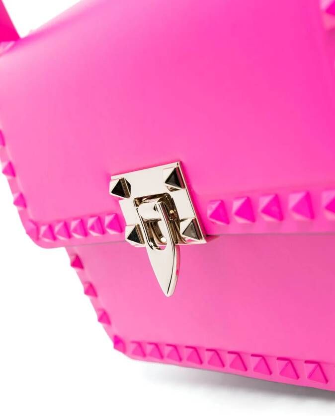 Valentino Garavani Rockstud leren schoudertas Roze