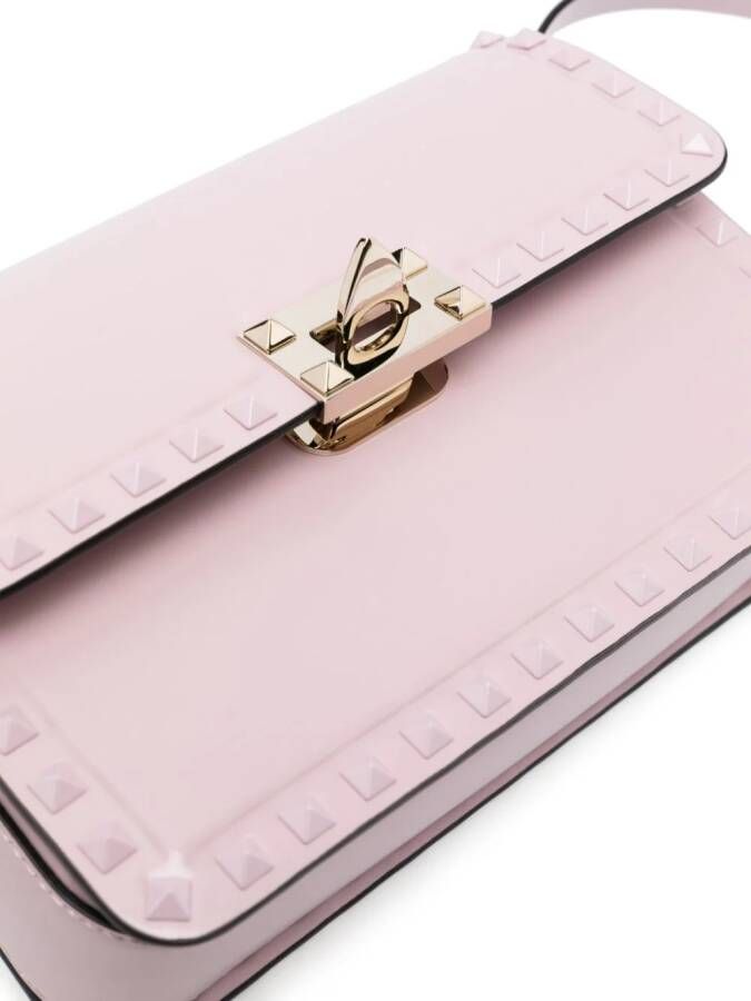 Valentino Garavani Rockstud 23 leren schoudertas Roze