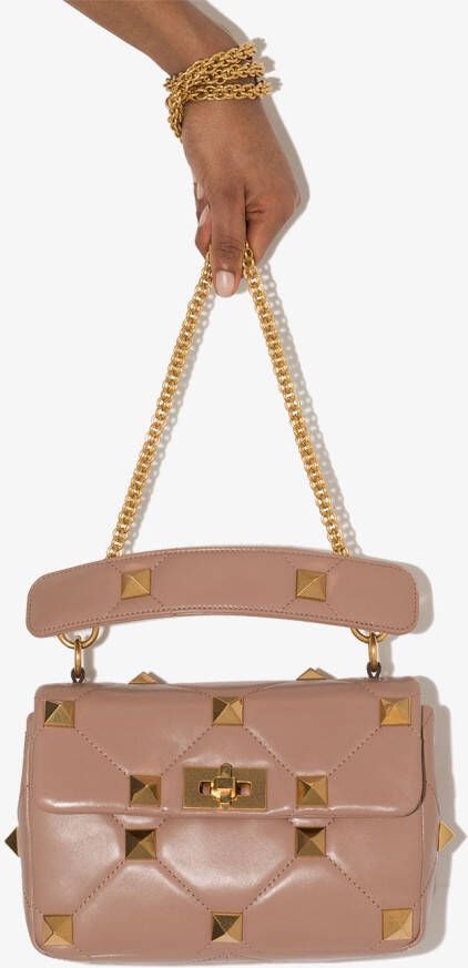 Valentino Garavani Roman Stud medium schoudertas Roze