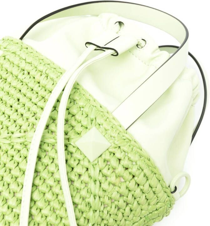 Valentino Garavani Roman bucket-tas met studs Groen