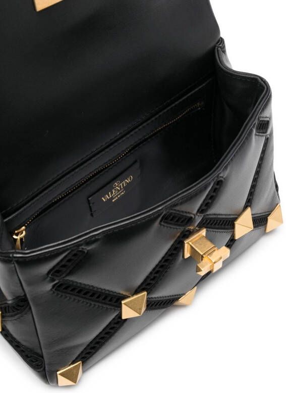 Valentino Garavani Roman Stud medium schoudertas Zwart