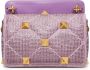 Valentino Garavani Romanstud schoudertas Paars - Thumbnail 2