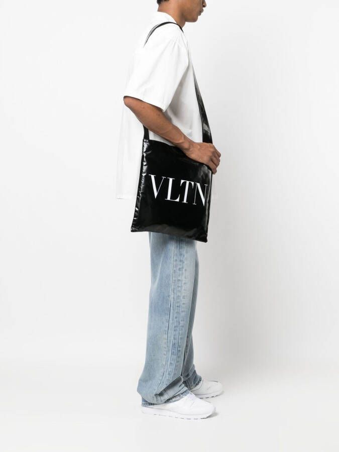 Valentino Garavani Schoudertas met VLTN print Zwart