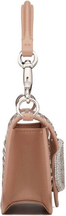 Valentino Garavani Schoudertas verfraaid met kristallen Beige