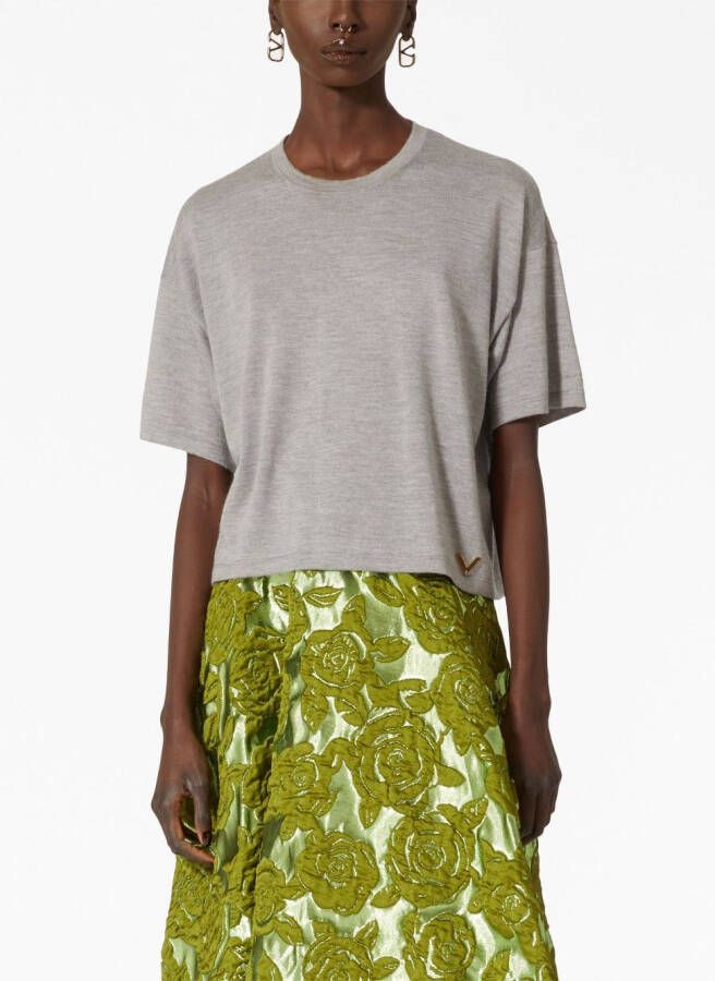 Valentino Garavani T-shirt van kasjmier-zijdemix Grijs