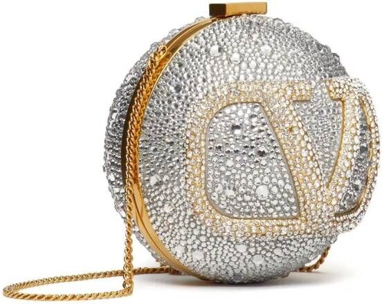 Valentino Garavani VLogo Signature verfraaide clutch Zilver