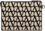 Valentino Garavani Toile Iconographe clutch Beige - Thumbnail 3