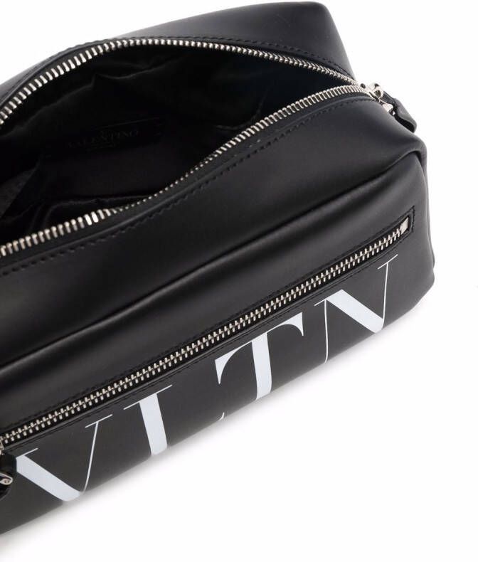 Valentino Garavani Toilettas met VLTN print Zwart