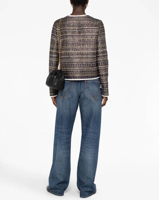 Valentino Garavani Tweed jack Blauw