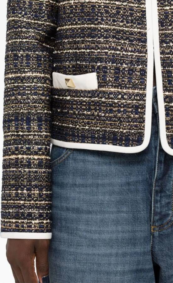 Valentino Garavani Tweed jack Blauw