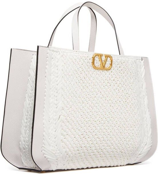 Valentino Garavani VLogo kleine shopper Wit