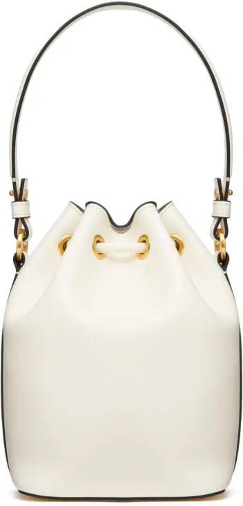 Valentino Garavani Vlogo leren bucket-tas Wit