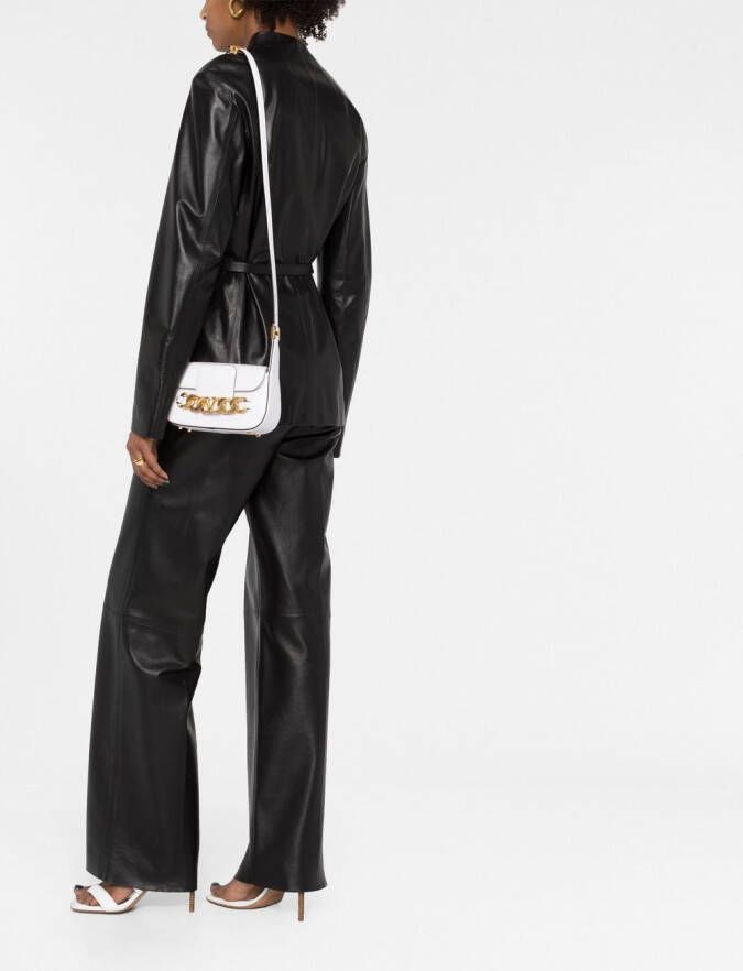 Valentino Garavani VLogo leren crossbodytas Wit