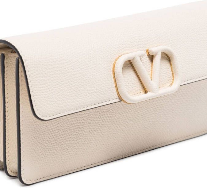 Valentino Garavani VLogo leren handtas Beige