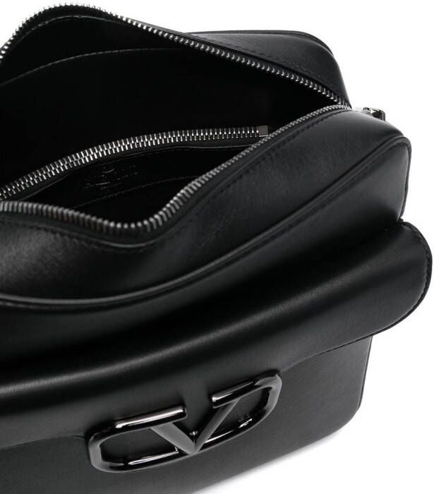 Valentino Garavani VLogo leren messengertas Zwart