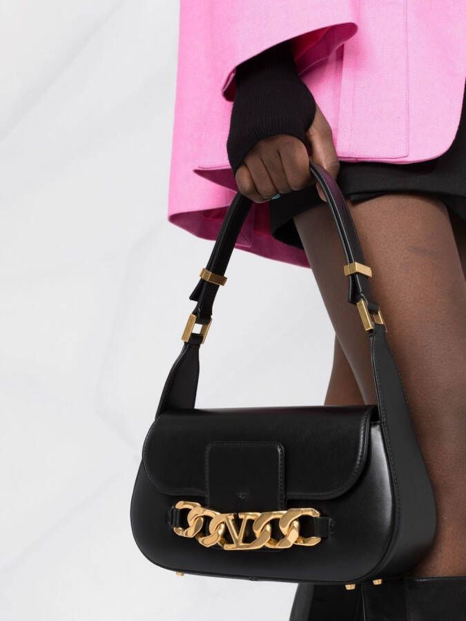 Valentino Garavani VLogo leren tas Zwart