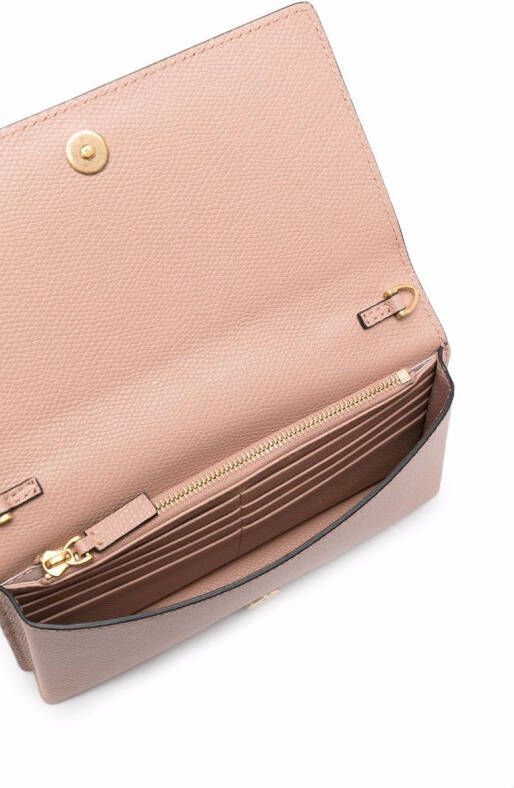 Valentino Garavani VLogo Signature clutch met kettinghengsel Beige